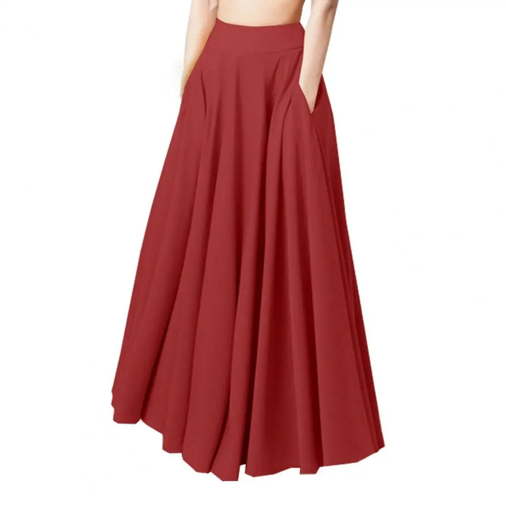 

Summer Women Skirt Elastic Waist Long Skirt Summer Clothing Party