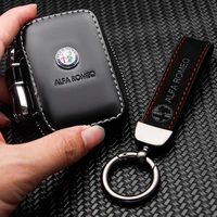 leather lanyard keychain car key ring holder ornament buckle accessories for alfa romeo 159 147 156 166 giulietta giulia mito