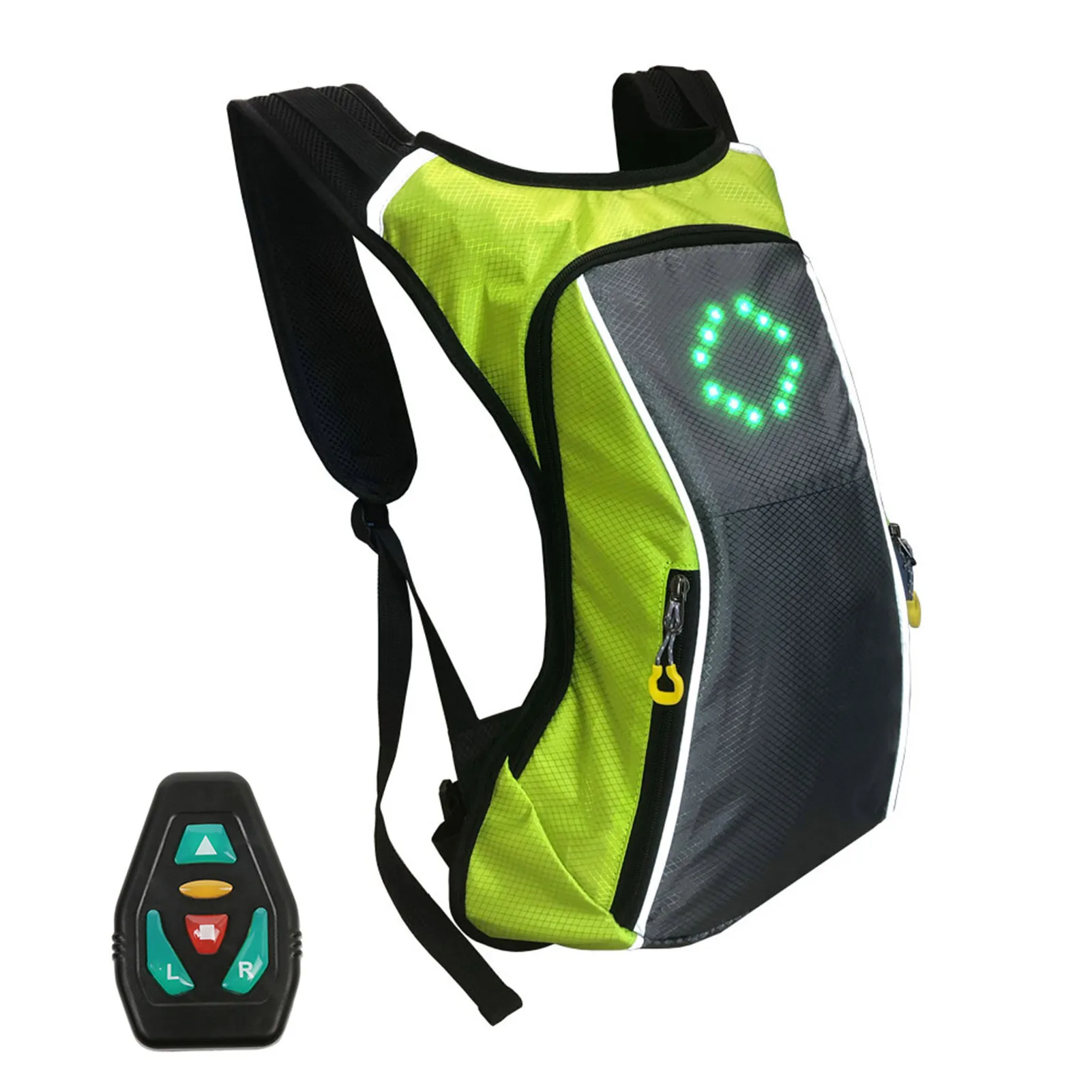 

LED Turn Signals Backpack Turn Signal Safety Bag With Direction Indicator USB Charging Guiding Light For Night Running Walking C
