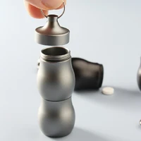 outdoor first aid pills sealed bottles mini waterproof metal small medicine jars aluminum alloy keychains tea hanging bottles