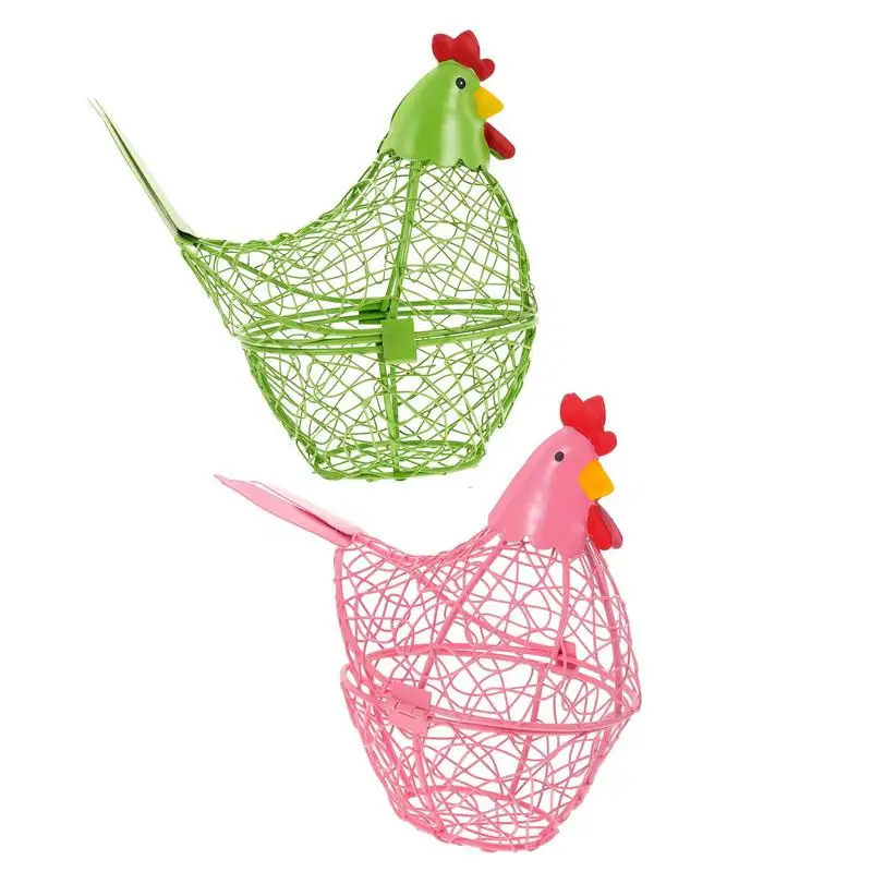 

Chicken Egg Holder Rustic Wire Egg Storage Holder Reusable And Portable Kitchen Storage Basket Multifunctional Metal Wire Mesh