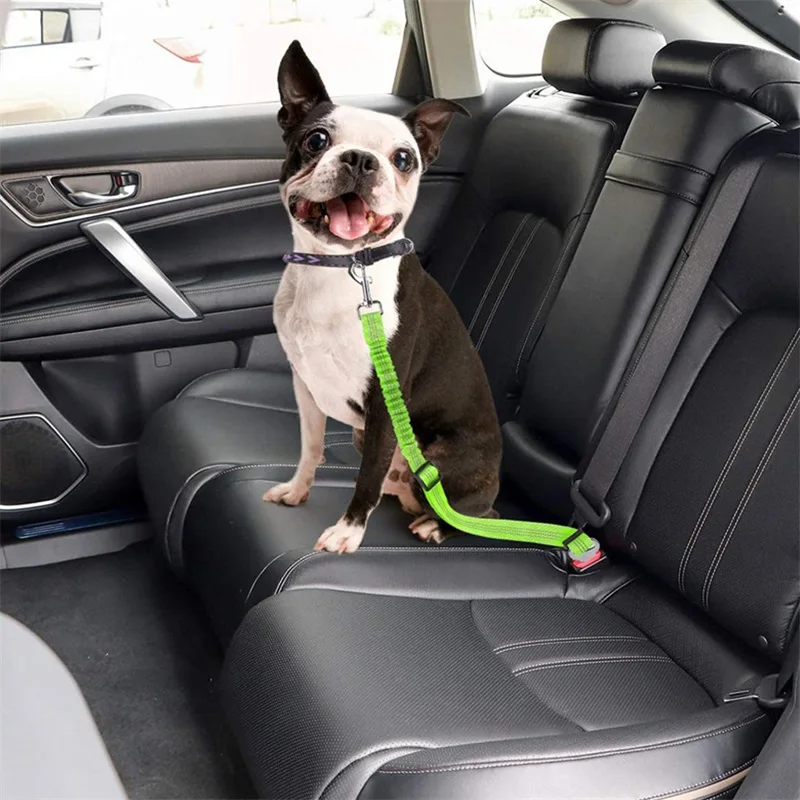 

Dog Cat Car Seat Belt Pet Supplies Leash Vehicle Adjustable Cushioning Elastic Reflective Rope Harness Lead Clip Safety Traction