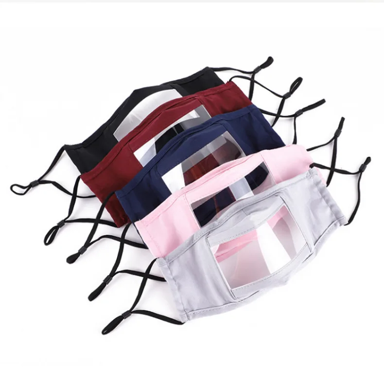 

New Practical Mask Lip Language Mask for The Deaf and Dumb TPU Cotton Cloth Can See Through The Dust and Fog Breathable Mask