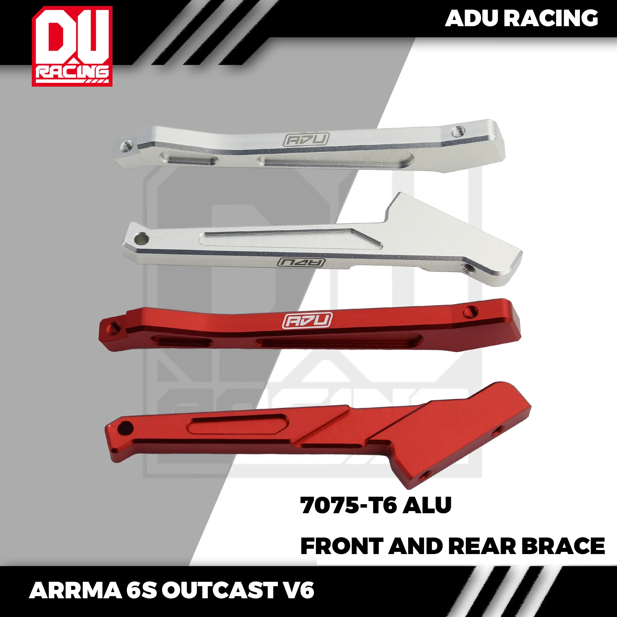 Фото ADU Racing CENTER BRACE CNC 7075-T6 АЛЮМИНИЕВЫЙ ДЛЯ ARRMA 6S V6 OUTCAST RTR №1
