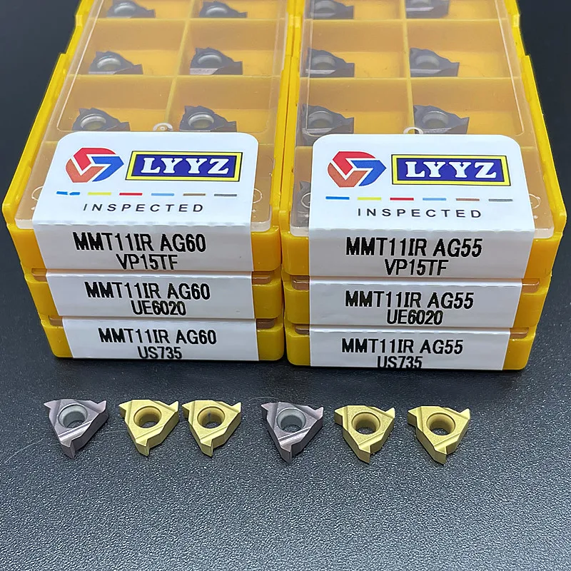 

Твердосплавная пластина MMT11IR AG55 AG60 MMT11ER AG55 AG60 US735 UE6020 VP15TF, резьбовой инструмент для токарного станка с ЧПУ, инструменты для токарного станка