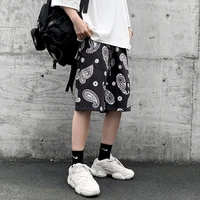 cashew flower shorts summer wear ins tide brand high street vibe style basketball sports pants over the knee five point pants