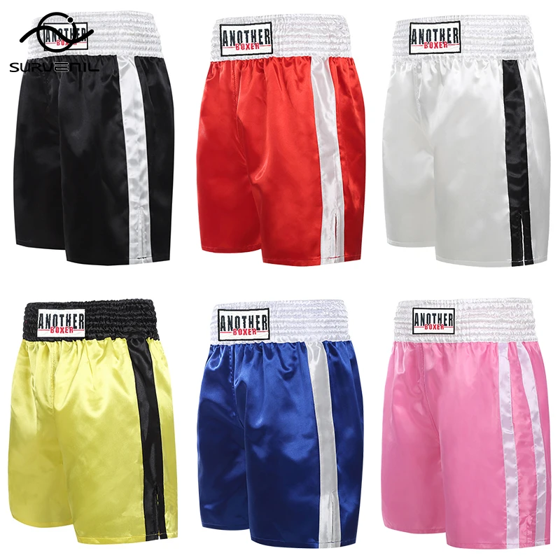 

Boxing Trunks Womens Mens Kickboxing Training Pants Muay Thai Shorts Adult Sanda Grappling Martial Arts Jiujitsu Bjj Fight Wear