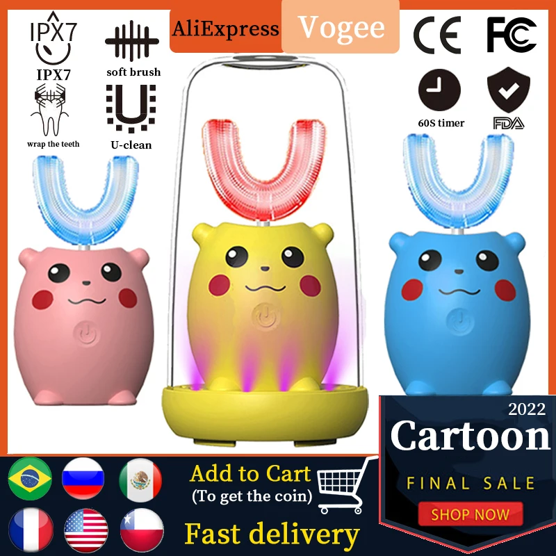 

Звуковая Детская электрическая зубная щетка с мультяшным рисунком, детская зубная щетка, Мягкая Силиконовая зубная щетка Xaomi, детская зубна...