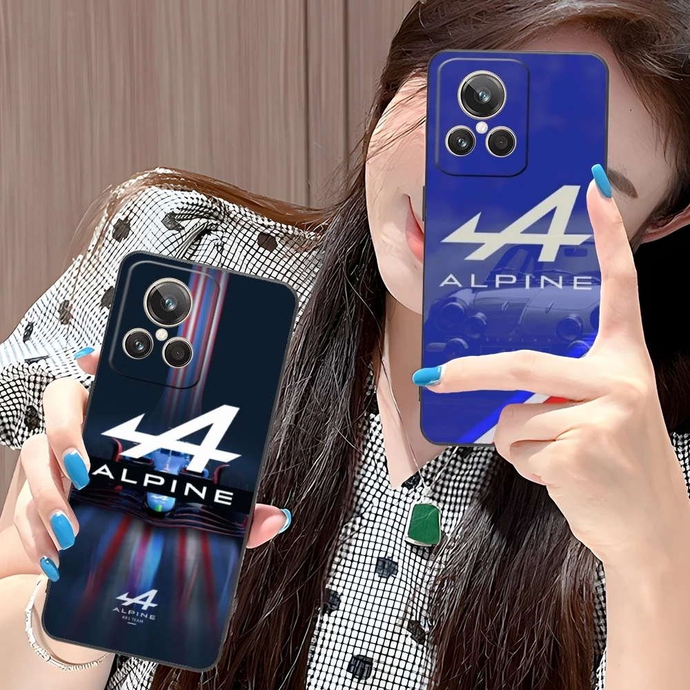 F1 A-Alpine Cool Mobile Cell чехол для телефона Realme GT 2 9i 8i 7i Pro X50 X2 C35 C21 C20 C11 C3 Black Soft Phone Cover Shell