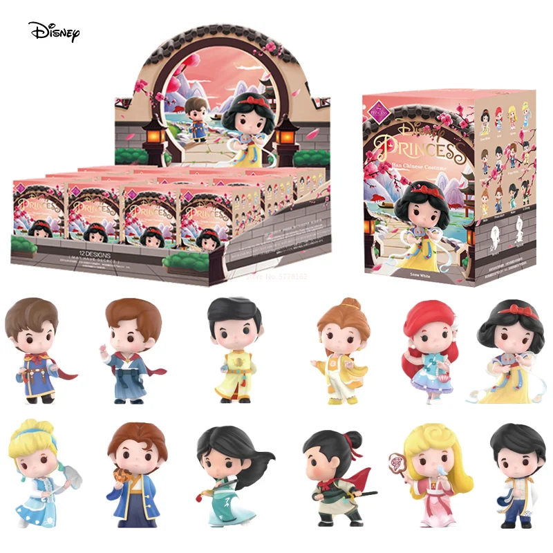 

Disney Принцесса ханьфу серия загадочная коробка фигурки оригинальные Аниме фигурки глухая коробка коллекция мини-фигурки модели куклы подарки игрушки