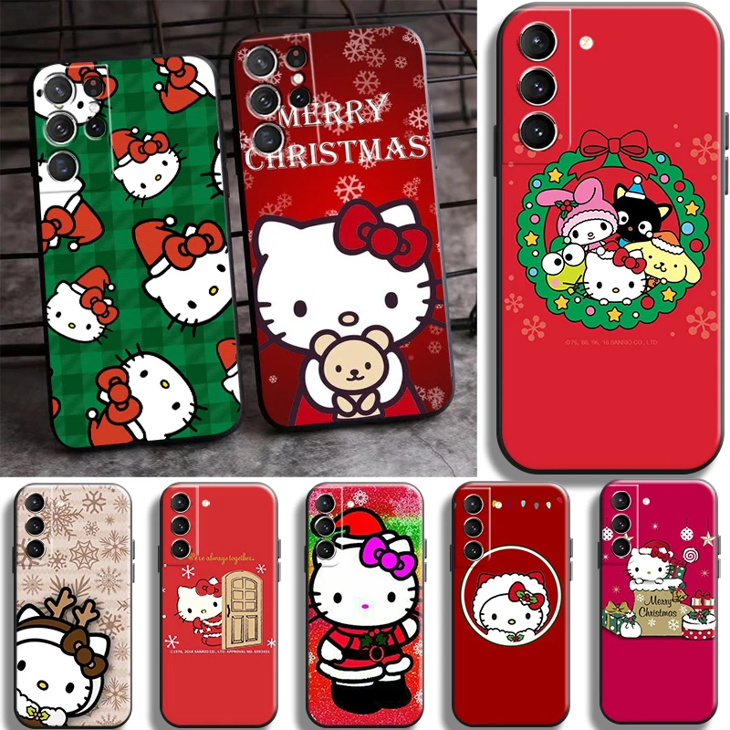 

Christmas Hello Kitty Kuromi Phone Case For Samsung Galaxy S22 S21 S20 Plus Ultra FE 5G S9 S10 Lite Plus 5G S10E TPU Funda Soft