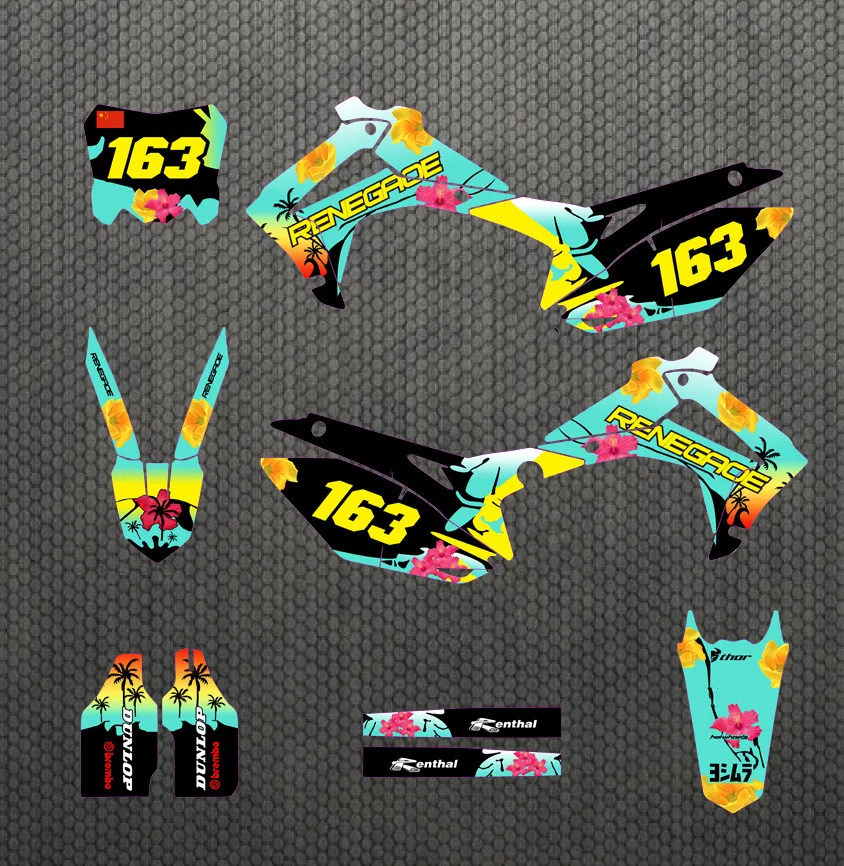 6 стилей наклейки для мотокросса 3 м графические HONDA CRF450 CRF450R 2013 2014 2015 2016 Honda CRF250R 2017 |