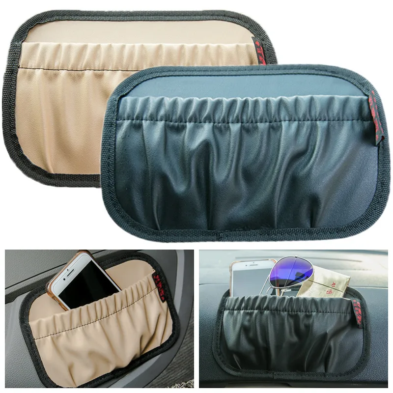 

Universal Stowing Tidying Leather Car Storage Net Bag Automotive Pocket Car Seat Back Car Organizer Box Purses Car Accessories