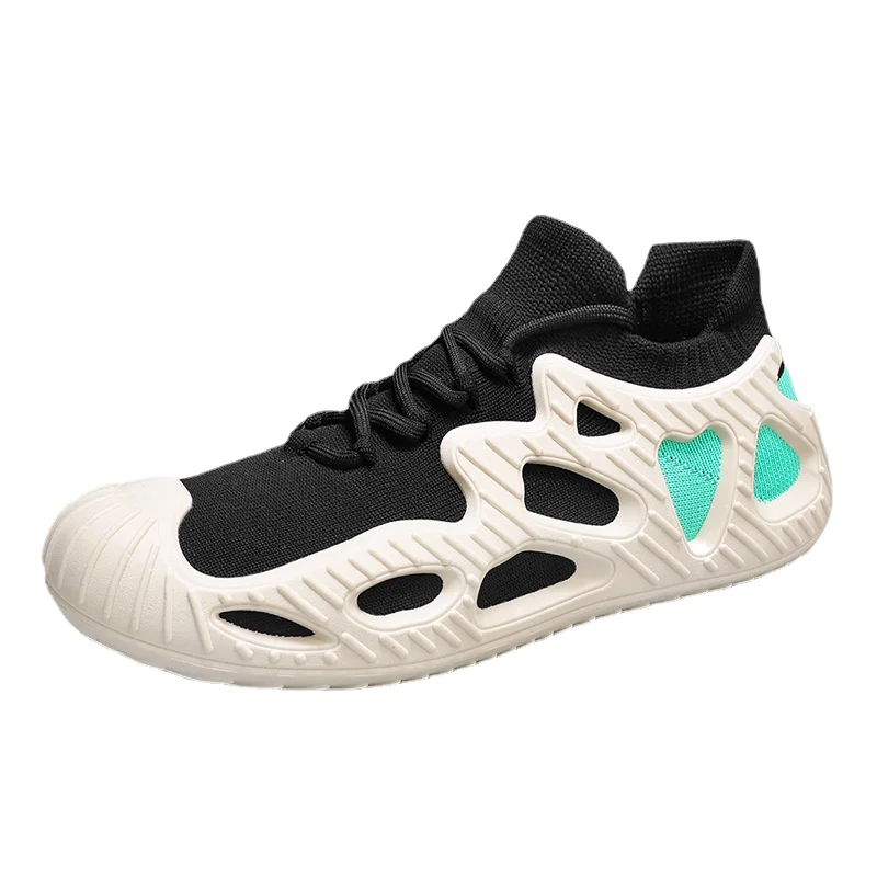 

2023 new lazy shoes men's shoes breathable mesh socks trendy shoes knitted light soft bottom running shoes fashion casual shoes