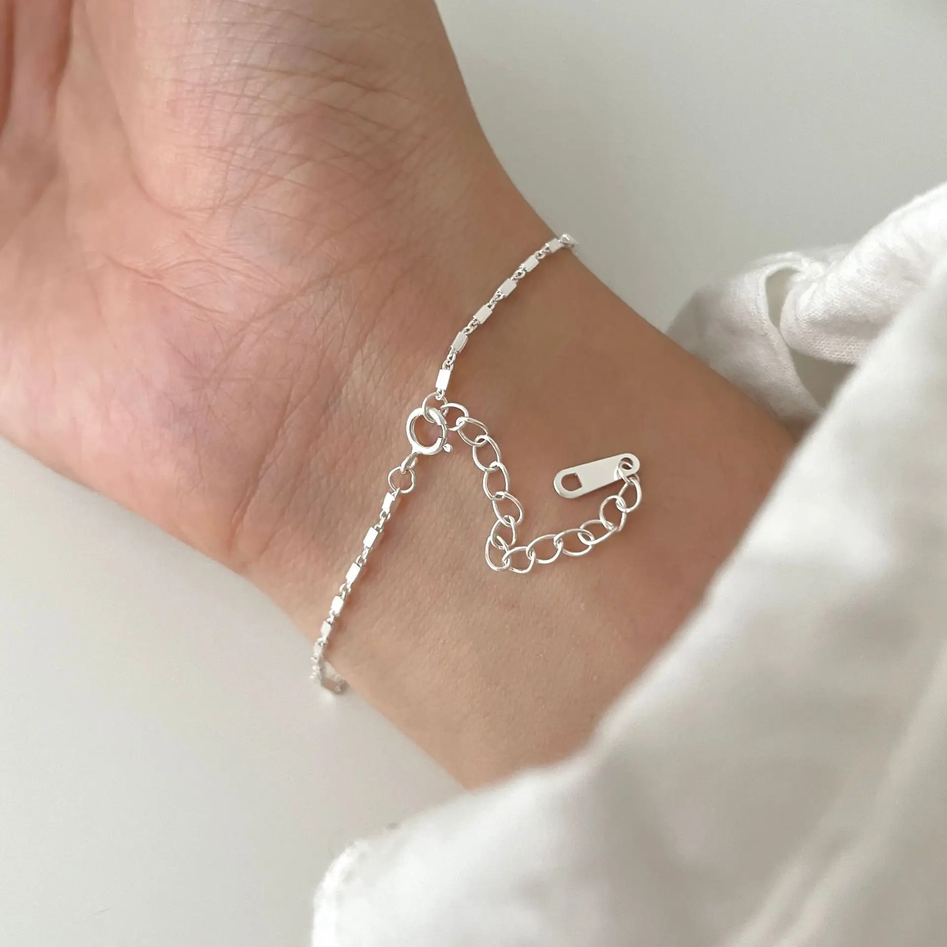 SHANICE настоящее серебро 925 пробы простой геометрический квадратный кубинский