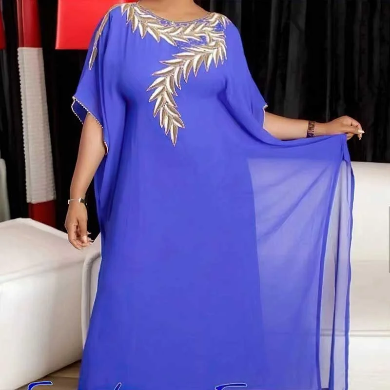 

African Dresses For Women Autumn Elegant Dashiki Diamonds Long Maxi Dress Muslim Abaya Dubai Ladies Traditional Africa Clothing
