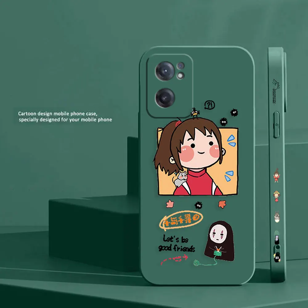 Spirited Away Chihiro Ogino Phone Case For Oneplus 11 10 9 9R 9RT 8 8T 7 7T ACE 2 2V NORD CE Lite Pro Colour Liquid Case Shell