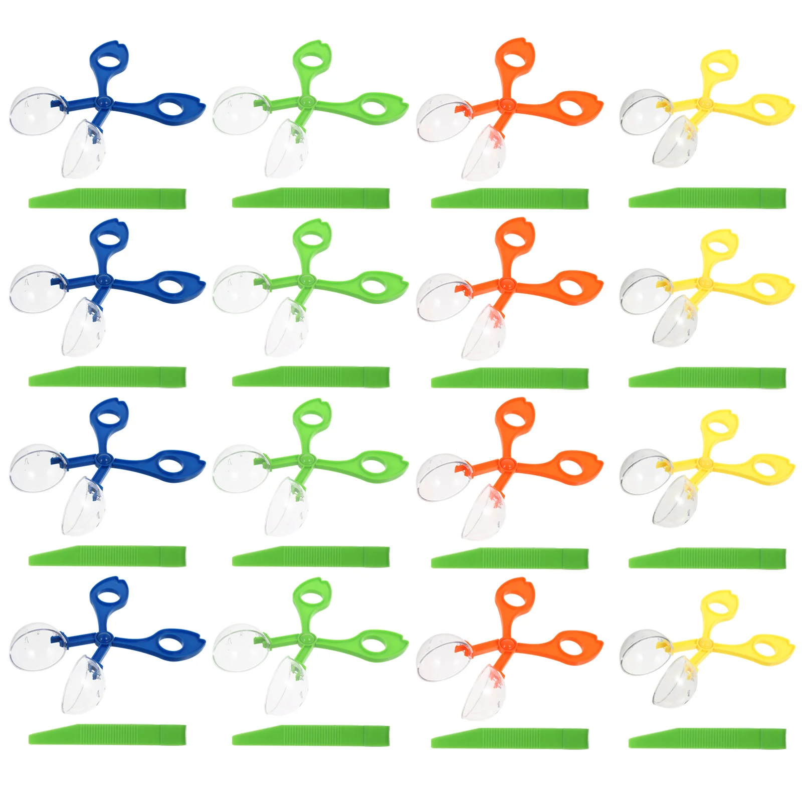

4 Sets Scissors Clip Tweezers Insect Outdoor Kid Toys Clips Mini Kids Spoon Lovely Catching Kit Clamp