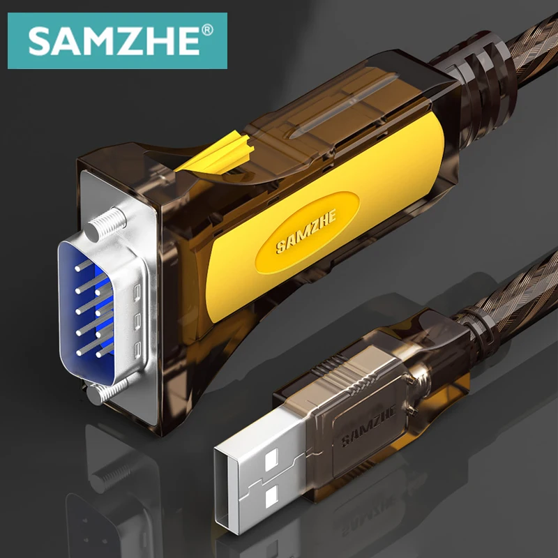 Кабель-переходник SAMZHE USB 2 0/RS-232 DB9 9pin FTDI длина 1 5 м поддержка WIN10 | Компьютеры и офис