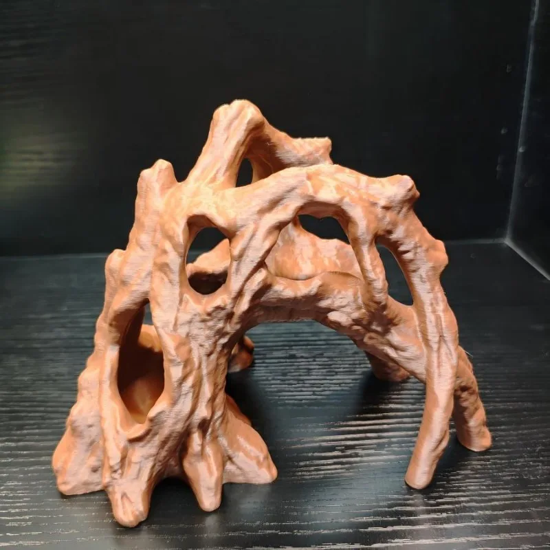 3D-печатный декор для террариума: корневой шар из коряги, укрытие для рептилий, моховой шар, убежище для разведения креветок и рыб в аквариуме (art.: 3920da280edbc) - 3920da280edbc