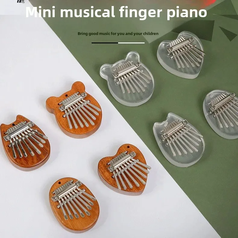 Мини-калимба ручное пианино прозрачный кристалл деревянный аксессуар для