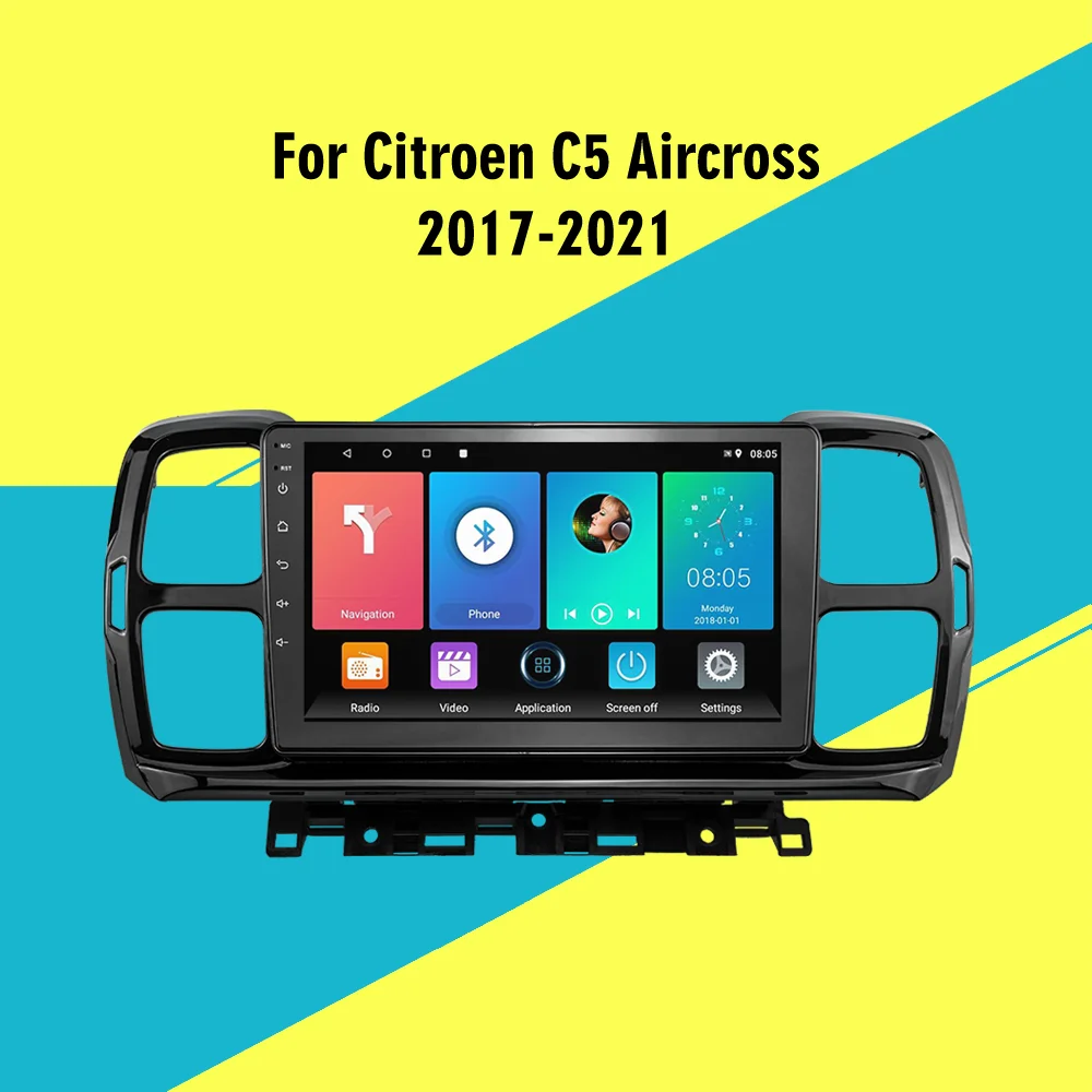 

For Citroen C5 Aircross 2017-2021 2 Din Android 4G Carplay Car RadioGPS Navigation Car Multimedia Player Head Unit With Frame