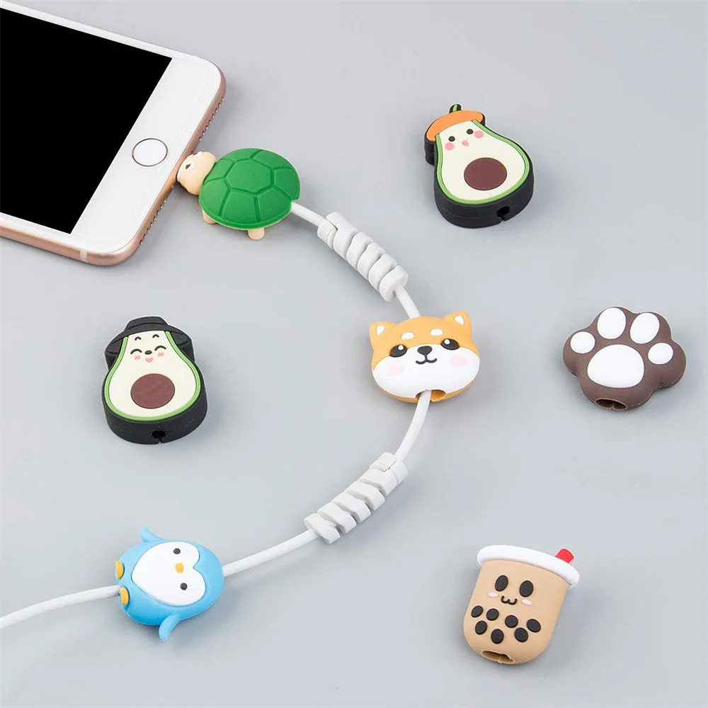 

Mini Protective Sleeve Portable Usb Cable Protector Prevent Breaking Cartoon Data Cable Protective Charging Cable Accessories