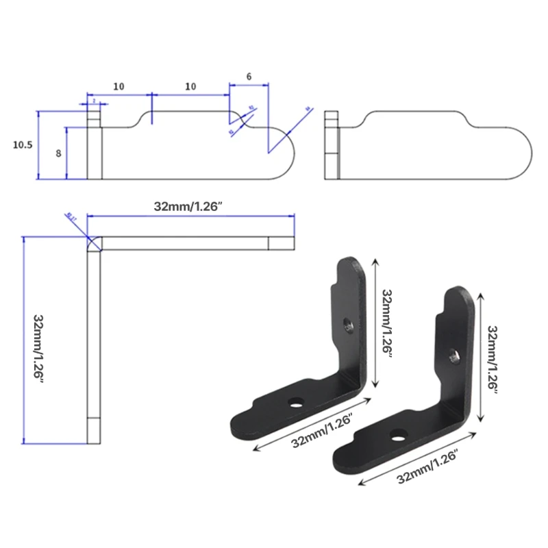 1 комплект алюминиевой позиционирующей пластины для запасной части 3D-принтера