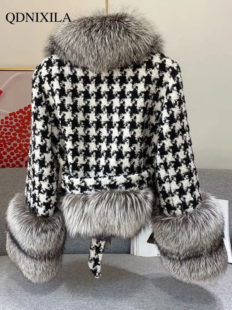 Woman Coats 2023 Winter New Outerwear Fox Fur Fur Coat Women's Short Oversized Fur Collar Jackets Fur Coat Women Faux Fur Coat