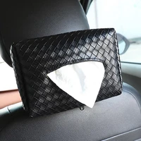car tissue box stylish faux leather convenient for vehicle car paper holder car napkin holder
