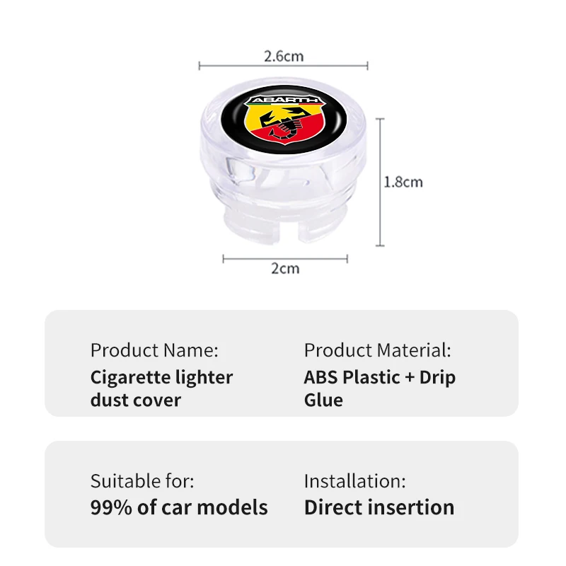 Автомобильная заглушка прикуривателя пылезащитная крышка защитный чехол для Fiat