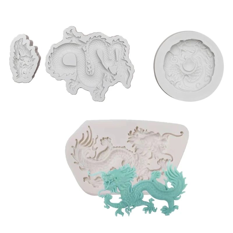 

Dragon-Fondant Silicone Molds Chocolate Hard Candies Epoxy Resin Mold Candle