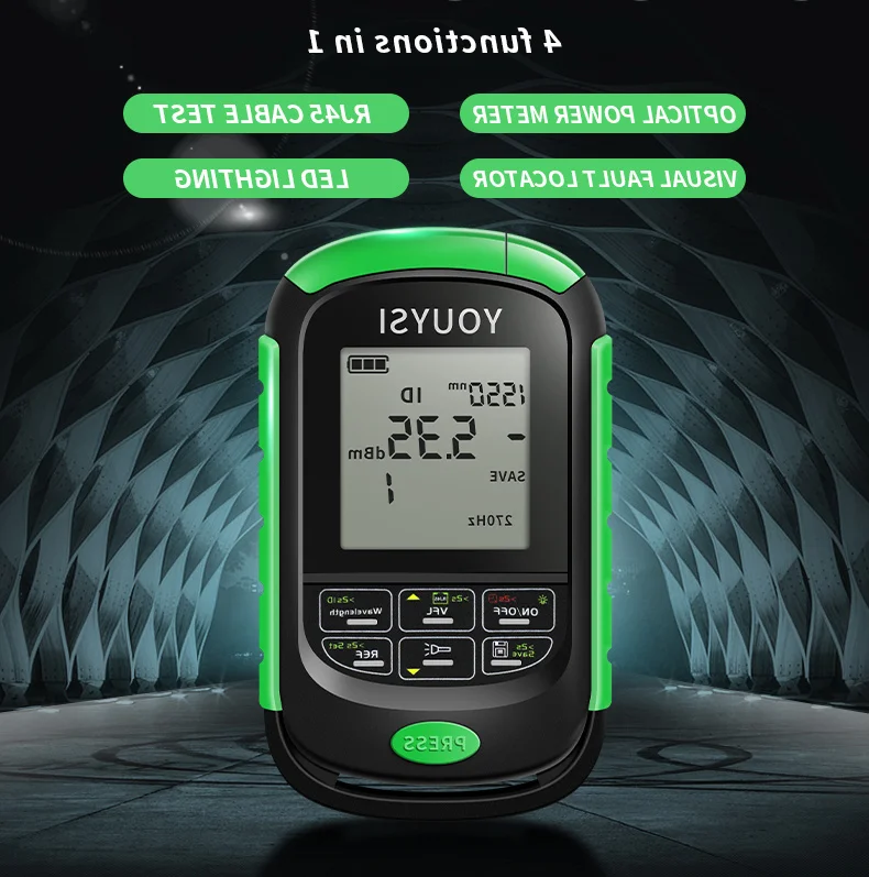 

4 in Mini 1 Multifunction Optical Power Meter Visual Fault Locator Network Cable Test optical fiber tester 5km 15km 30 KMVFL