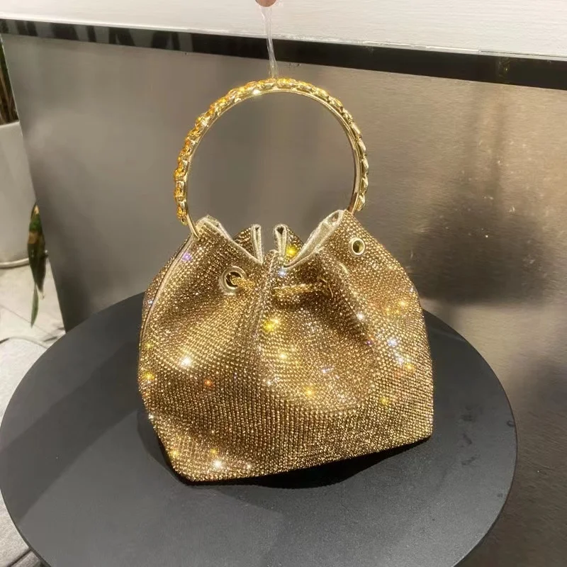 Diamond HandBag For Women New Luxury Designer Shoulder Bag Crossbody Bag   Evening Banquet Bag Bucket  Clutch rhinestone Bag
