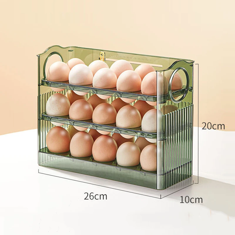 

Egg Storage Box Refrigerator Organizer Food Containers Egg Fresh-keeping Case Holder Egg Tray Dispenser Kitchen Storage Boxes