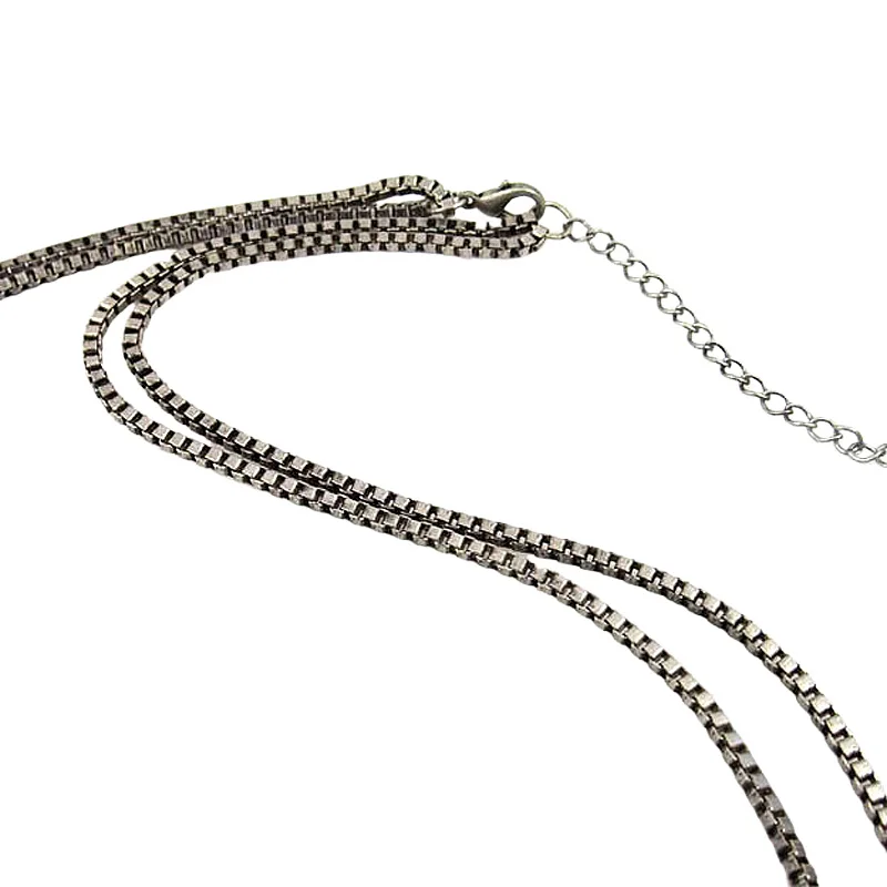 JEWEPLAIT Ретро панк ожерелье из латунного сплава