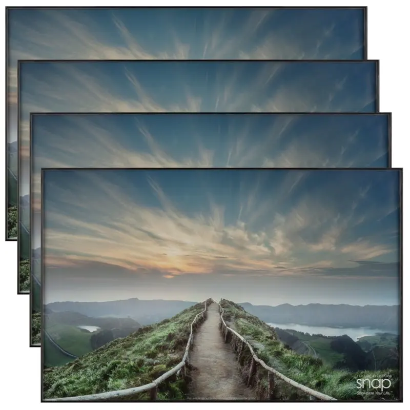 

11x17 дюймов фронтальная загрузка рабочего стола и настенная фоторамка, набор из 4