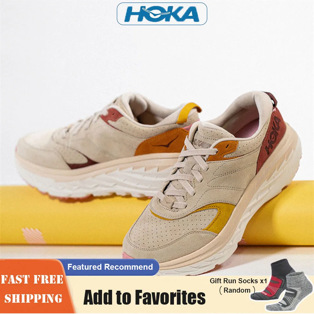 Hoka Bondi L Running Shoes Thick Bottom Heighten Women Shoes Waterproof Non-slip Hiking Sports Hiking Shoes Men Sneakers tennis