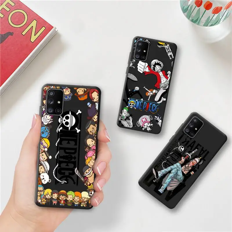 

Anime One Piece Law Luffy Zoro Phone Case For Samsung Galaxy A52 A21S A02S A12 A31 A81 A10 A30 A32 A50 A80 A71 A51 5G