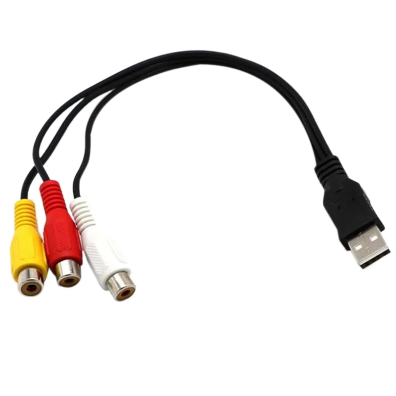 Кабель-переходник с USB на 3RCA, переходник «мама» USB на 3 RCA Rgb Video AV, композитный, для ТВ, ПК, DVR Кабель-переходник с USB на 3RCA, переходник «мама» USB на 3 RCA Rgb Video AV, композитный, для ТВ, ПК, DVR