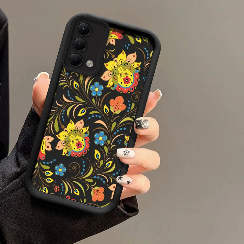 Фото Противоударный матовый чехол для телефона Infinix Camon 50 40 Pro Spark 40C 30 Pro 6 Go 1 2024 Pova 9 7 Ultra 6 Neo с цветочным принтом №5