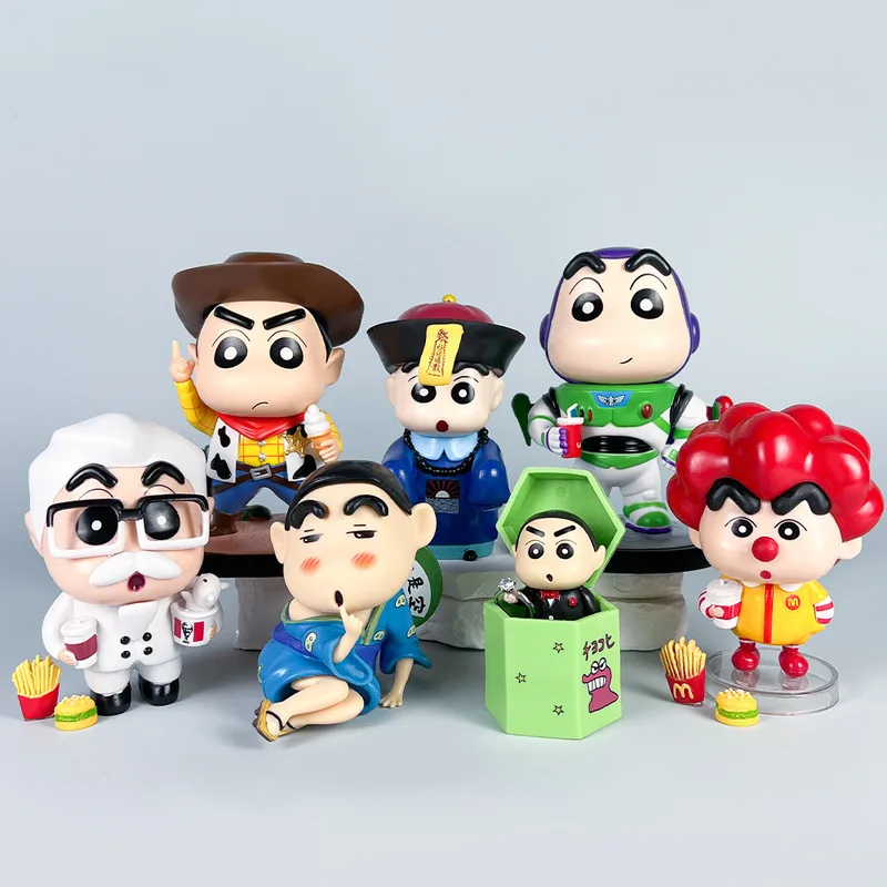 Аниме-фигурка Crayon Shinchan украшения из мультфильмов нохара Shinsuke бас ковбойский член