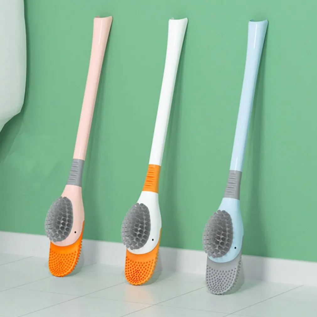

Duck Toilet Brush Holder Set Bathroom Silicone Wall Mounted Brushes Quick Drying Plunger Wall Mounted Brushes