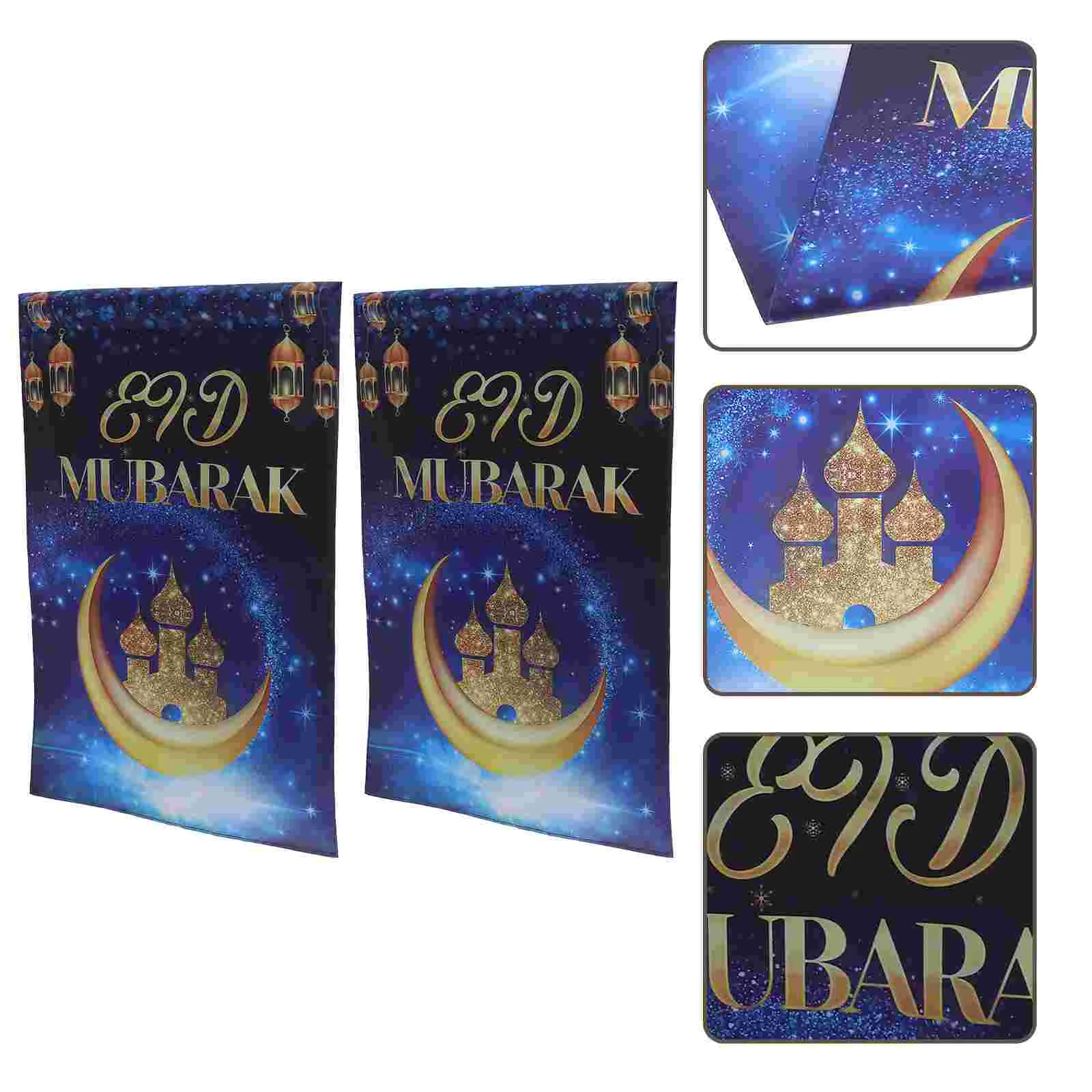 

2pcs Decorative Outdoor Garden Yard Flag Unique Festival Celebration Banner