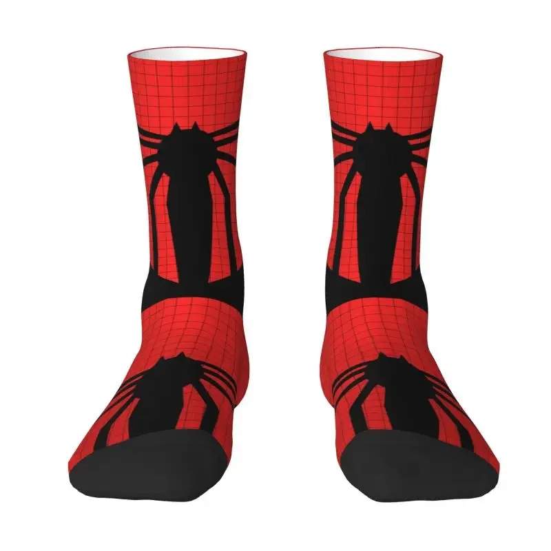 

Cool Mens Spider Web Dress Socks Unisex Breathbale Warm 3D Print Animal Print Crew Socks