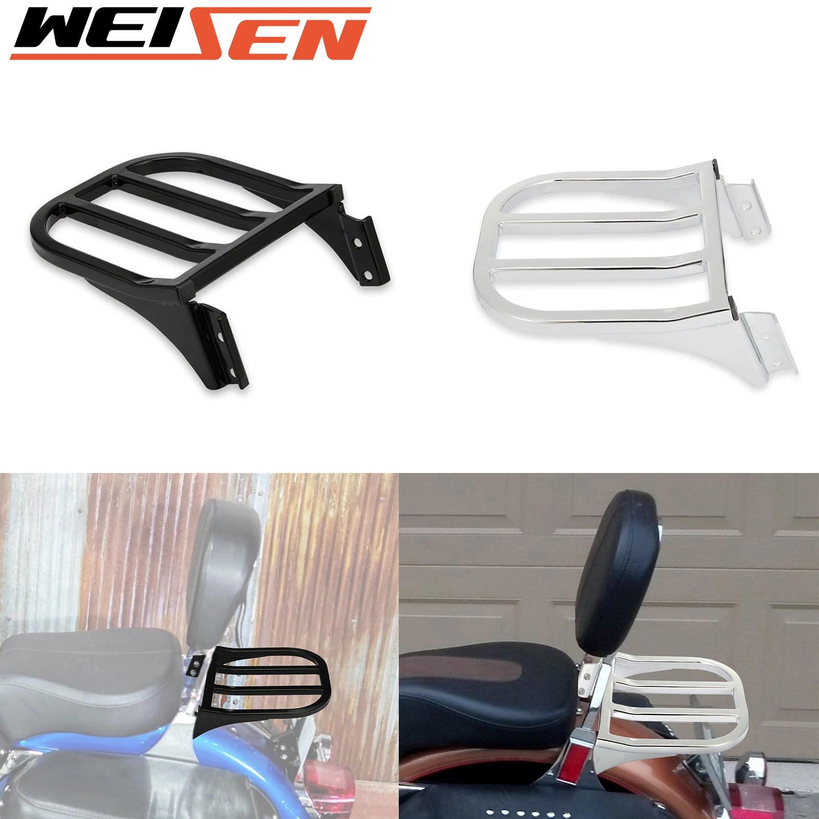 Универсальная съемная задняя спинка багажника для мотоцикла Harley Heritage Softail Dyna