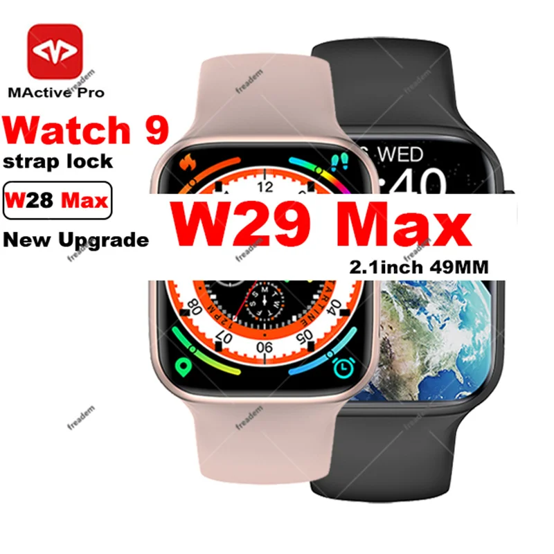 

2023 IWO Watch 9 W29 Max Smart Watch Men 2.1inch Wireless Charging Bluetooth Call NFC ECG GPS Route Tracking Upgrade W28 Max