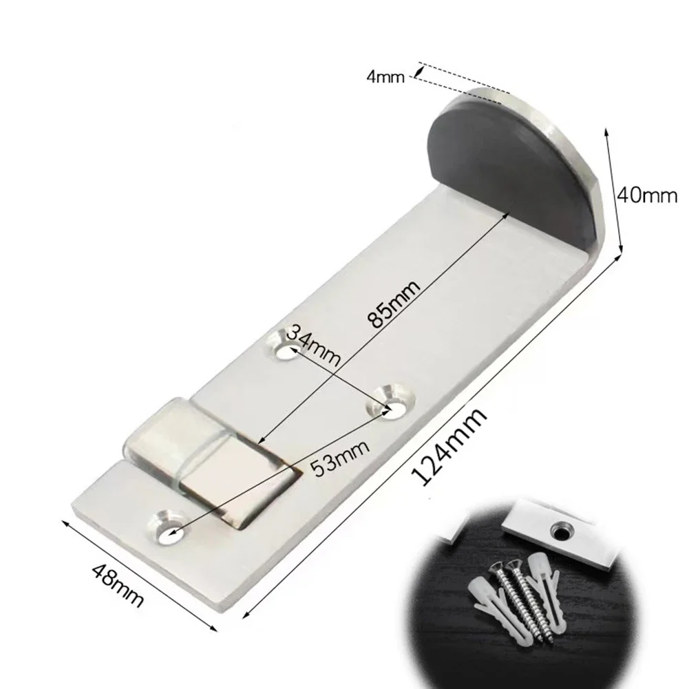 1 шт. дверной стопор из нержавеющей стали, дверной стопор, стеклянный дверной ограничитель для дома, спальни, ванной комнаты, офиса, простая установка