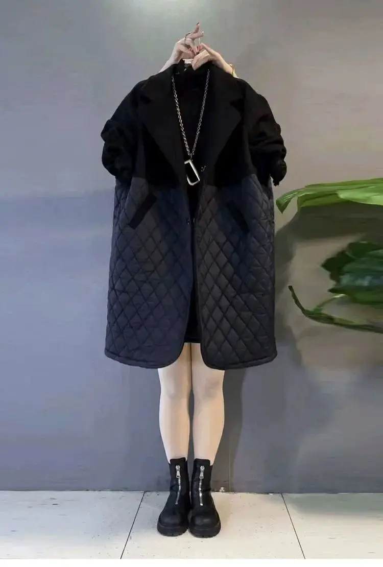 Длинные пуховые пальто для женщин зимние теплые кардиганы ретро Корейская