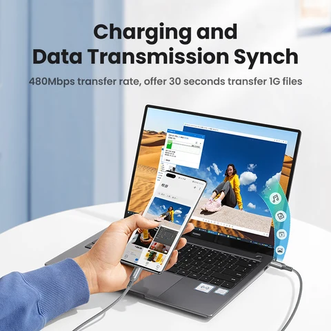 USB-кабель UGREEN для Macbook Pro 22 Samsung Xiaomi 5A, 100 Вт
